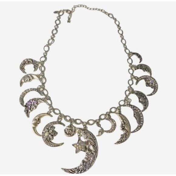 Kirks Folly Jewelry - Kirks Folly Necklace Moon & Stars Shadow Charms